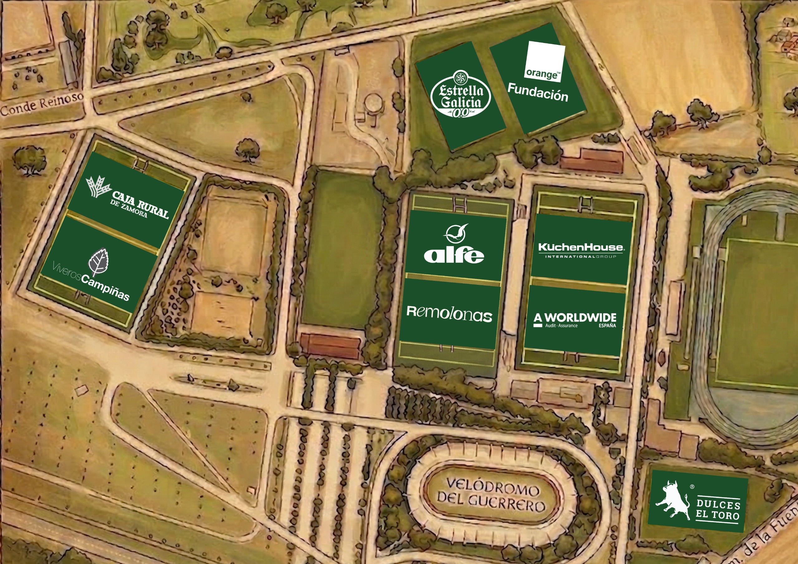 Mapa de los campos de juego del Intercatia Fest 2026